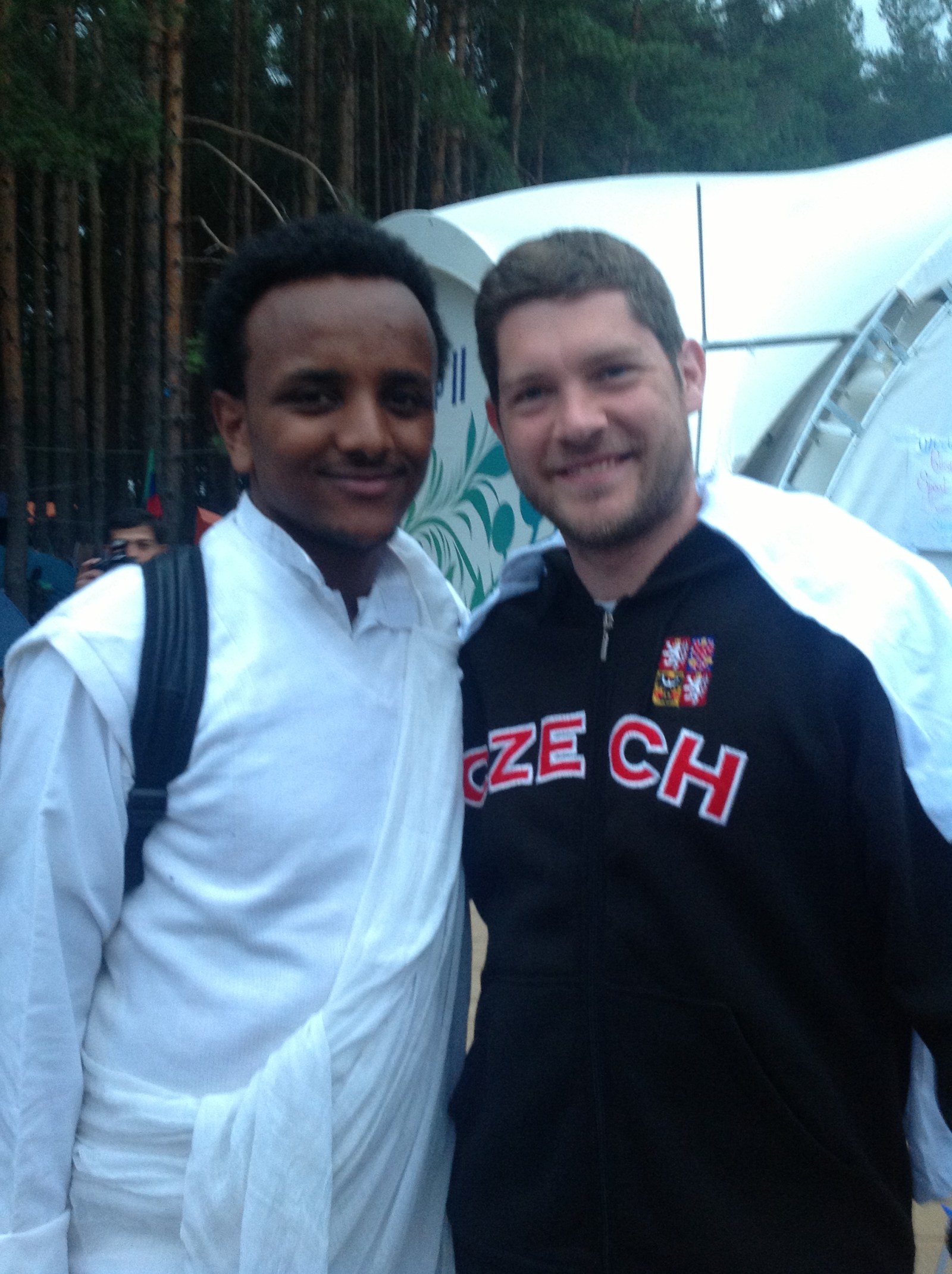 Posing for a picture with Sam- Georgetown University