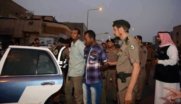 Saudi Police arresting Ethiopians